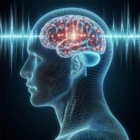 digital rendering of a person's neurological system with brain